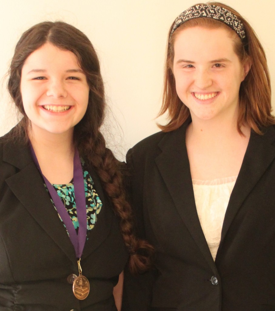  Two freshmen, Danica Dick and Katelyn Fast, members of the Mountain Lake Christian (MLC) Speech Team, competed at the Tracy/Milroy/Balaton (TMB) Junior High Meet on Tuesday, February 18. Dick was first in the category of Storytelling, while Fast finished fifth in Prose. MLC Speech Team Captains Elijah Stoesz and Caitlyn Smith judged at the event. Speech Coach is Kim Friesen.