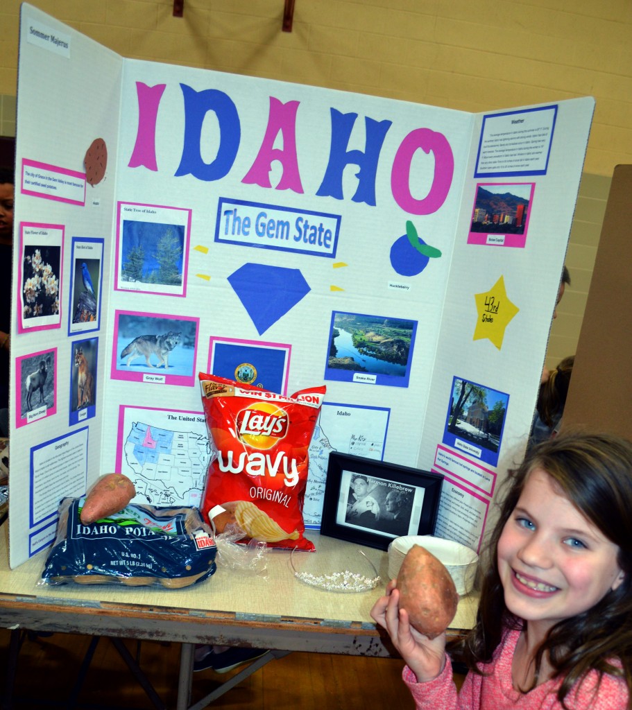 ONE-THIRD OF the potatoes grown in the United States are grown in Idaho - the most interesting thing Sommer Majerus learned about her state. In addition, the late Minnesota Twins slugger, Harmon Killebrew, was born in the state. Her taste treat was Idaho Potato Cake - made with mashed potatoes.