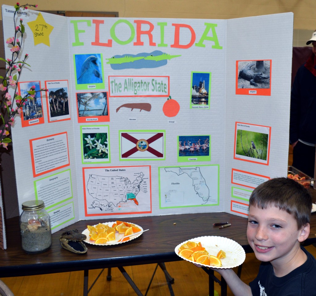 TANNER KOETZLE BROUGHT a little sunshine to the day with orange slice samples from his state - Florida. The most interesting thing for Tanner is the fact that Disney World is in the state (trip time - hint, hint).