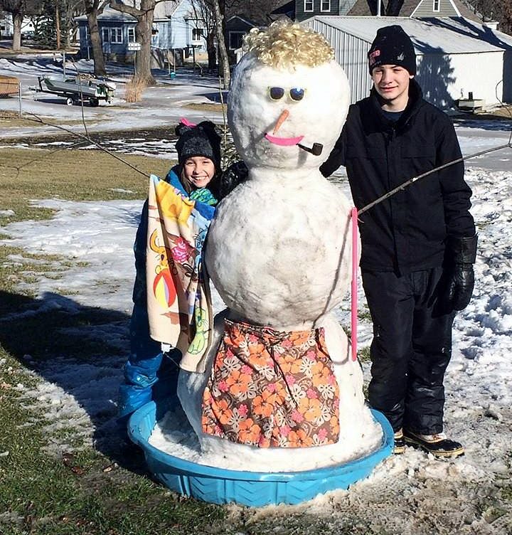 snowman #1 Lexi and Ethan Sykes