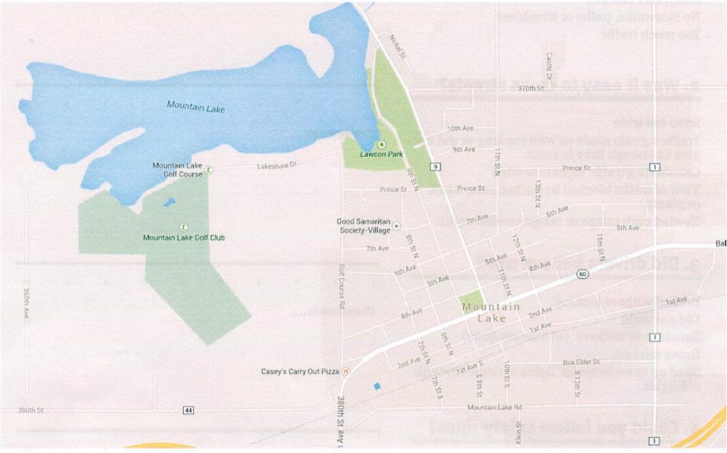 mountain lake map