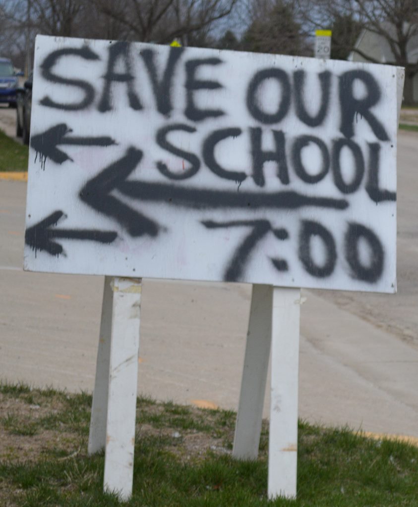 community meeting sign