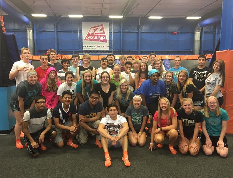 2016 mlhs seniors at Sky Zone