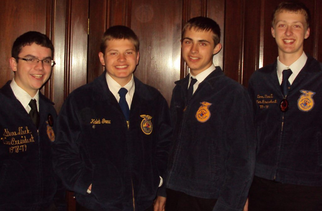 Farm Management placed 8th out of 33 teams in the State FFA contest.  Tyler Dick and Josh Fast placed  13th and 19th respectively.  Andrew Fast and Sam Grev made up the rest of the team. The State FFA Degree is the highest honor that can be earned by an active FFA member on the state  level.  Tyler Dick and Joshua Fast both reached this milestone in their FFA career as they walked  across the stage during the Monday night awards ceremony to receive the gold charm of the  prestigious Minnesota FFA Degree. 